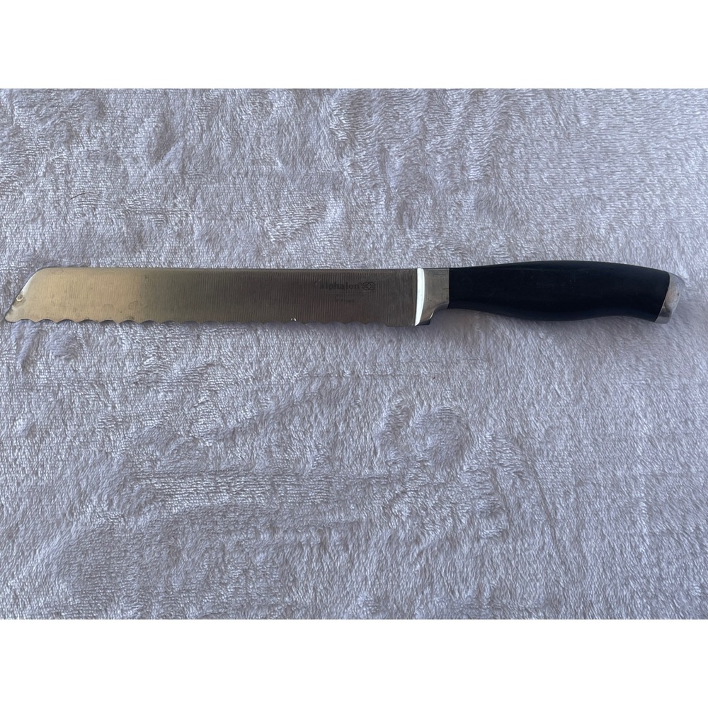 Calphalon Contemporary Forged 8 Inch Serrated Bread Knife Stainless Steel Black